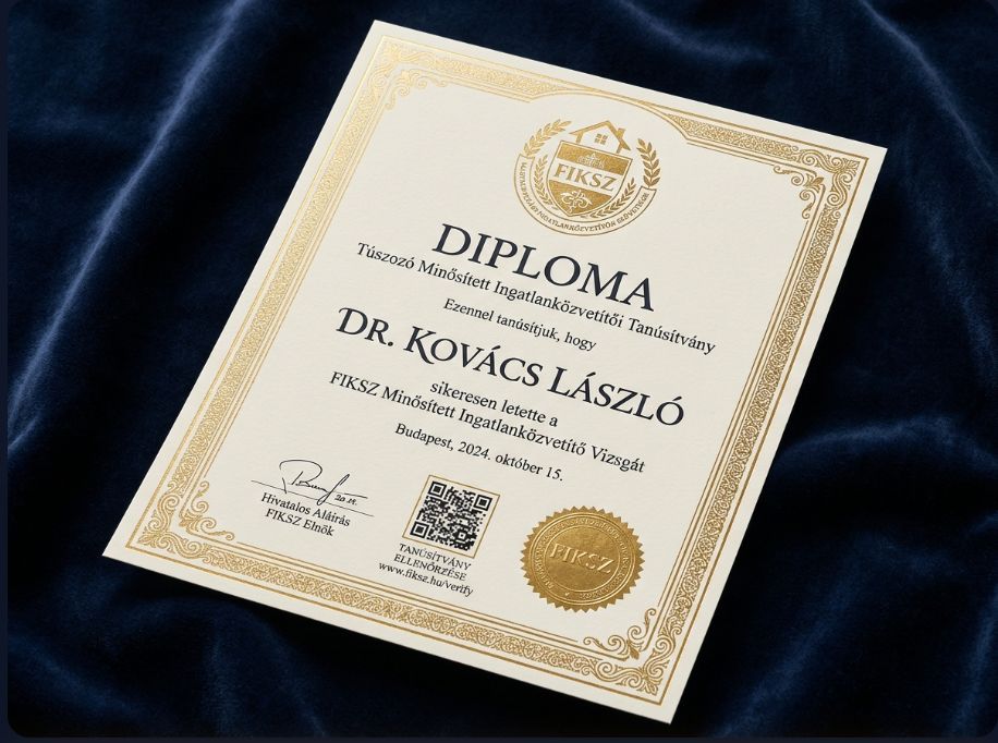 FIKSZ oklevél minta